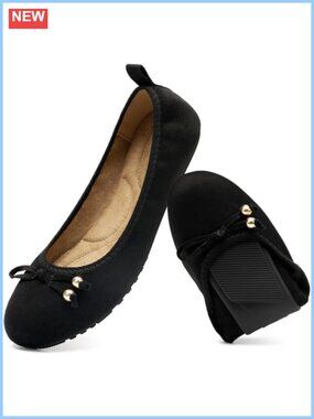 Womens Ballet Flats Slip-On Memory Foam Cushioned Office Work Shoes